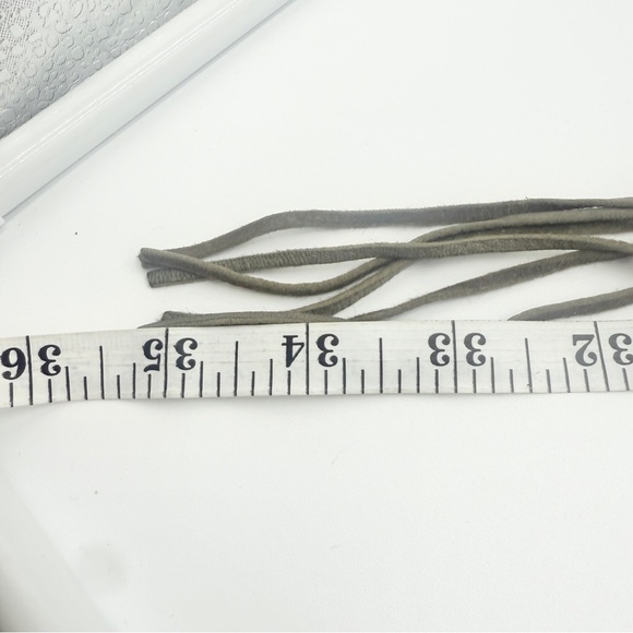 Boho Leather-Wrapped Natural Agate Geode Slice Pendant Necklace or Belt - Picture 12 of 12